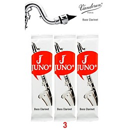 Vandoren JUNO Bass Clarinet, 3 Reed Card 3