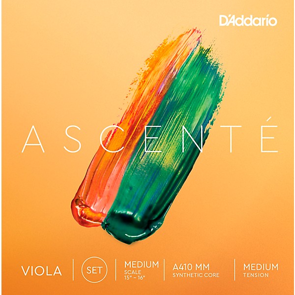 D'Addario Ascente Viola String Set, Medium Tension 15 to 16 in., Medium