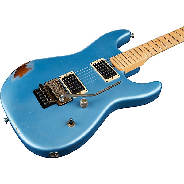 Friedman Cali Aged Electric Guitar Double Burst Metallic Blue over 3 Tone Burst