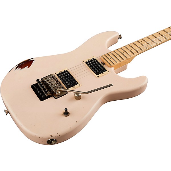 Friedman Cali Aged Electric Guitar Double Burst Shell Pink over 3 Tone Burst