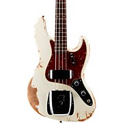 Fender Custom Shop 1961 Jazz Bass Heavy Relic Aged Olympic White for sale