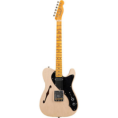 Fender Custom Shop Thinline Loaded Relic Nocaster Electric Guitar Aged Dirty White Blonde for sale