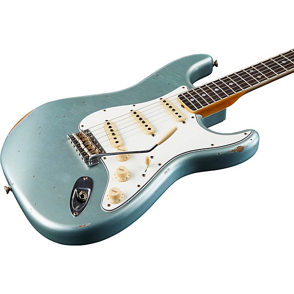 Fender Custom Shop '67 Relic Stratocaster Rosewood Fingerboard Electric Guitar Aged Fire Mist Silver