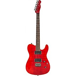 Fender Special-Edition Custom Telecaster FMT HH Electric Guitar Transparent Crimson