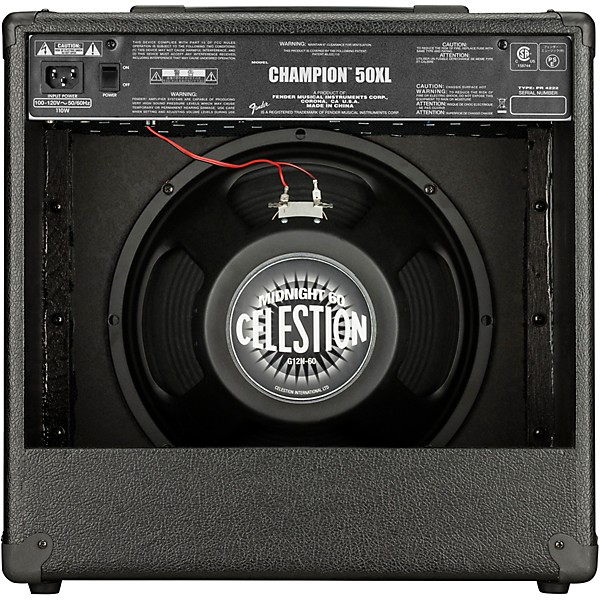 Fender Champion 50XL 50W 1x12 Guitar Combo Amp Black