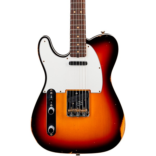 Fender Custom Shop 1960 Relic Telecaster Rosewood Fingerboard Left-Handed Electric Guitar 3-Color Sunburst