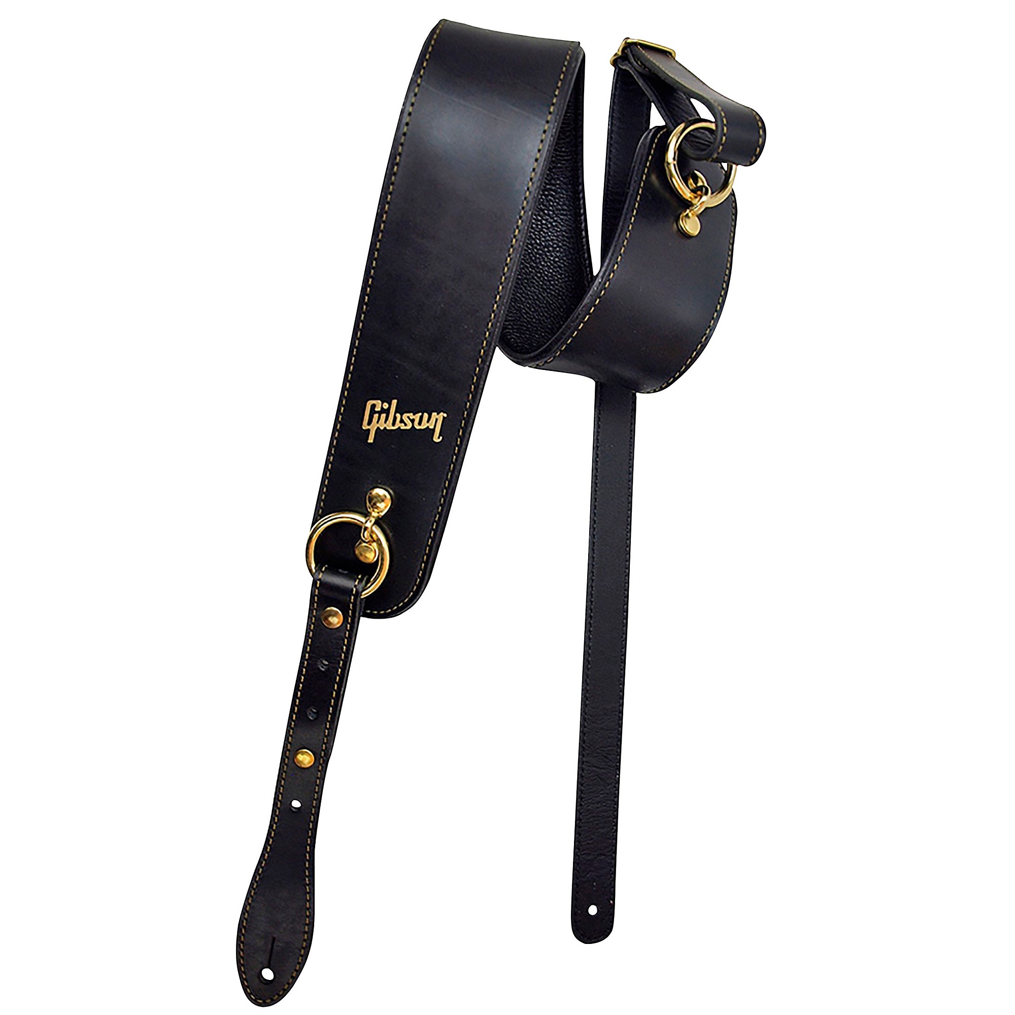 gibson black guitar strap