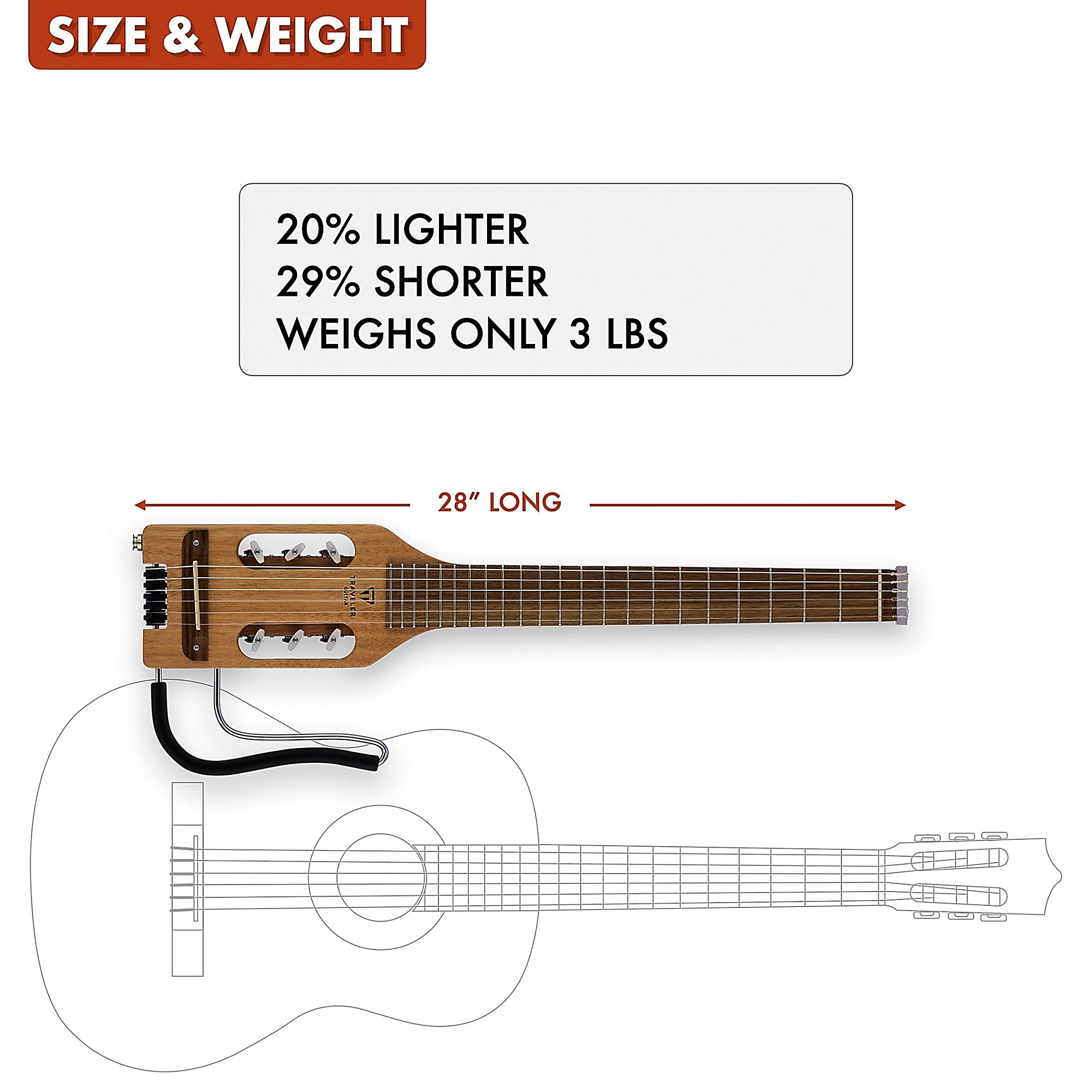 Traveler Guitar Ultra-Light Nylon Maple Nylon-Electric Guitar