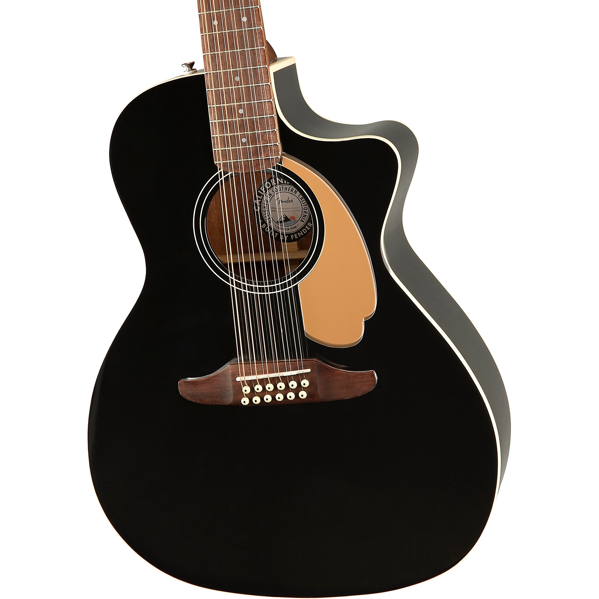 Fender Villager 12-String V3 Acoustic-Electric Guitar Jetty Black