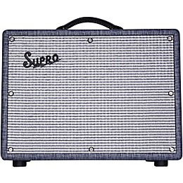 Open Box Supro 1970RK Keeley Custom 25W Tube Guitar Combo Amplifier Level 2 Blue 190839928931