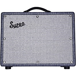 Open Box Supro 1970RK Keeley Custom 25W Tube Guitar Combo Amplifier Level 1 Blue