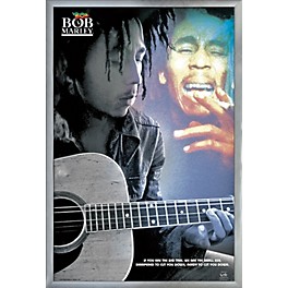 Trends International Bob Marley - Guitar Poster Framed Silver