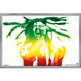 Trends International Bob Marley - Electric Poster Framed Silver