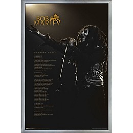 Trends International Bob Marley Poster Framed Silver