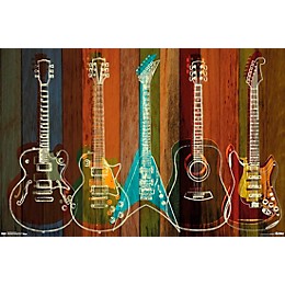 Trends International Guitars - Wall Of Art Poster Rolled Unframed