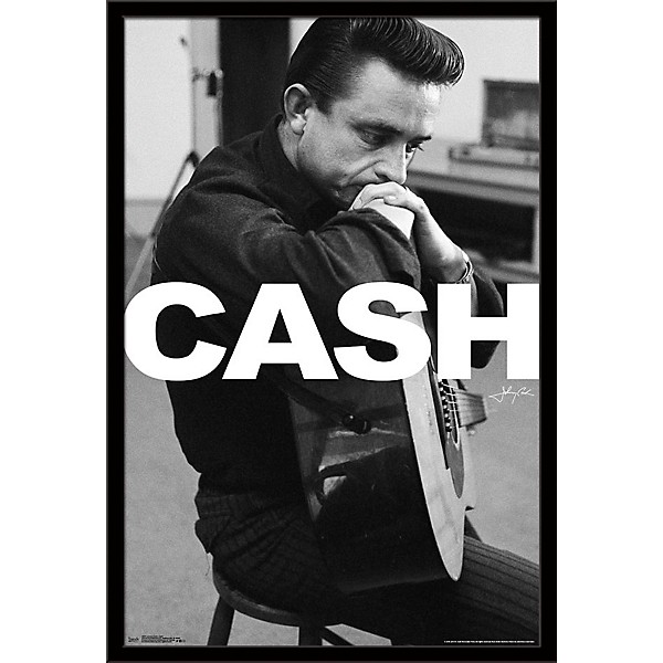 Trends International Johnny Cash - Cash Poster Framed Black