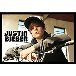Trends International Justin Bieber - Bike Poster Framed Black
