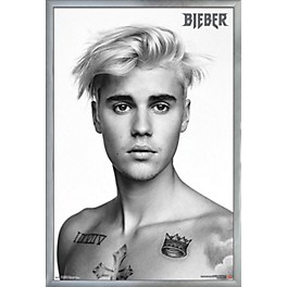 Trends International Justin Bieber - Pinup Poster Premium ... Trends International Justin Bieber - Pinup Poster Framed Silver