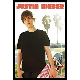 Trends International Justin Bieber - Skateboard Poster Framed Black