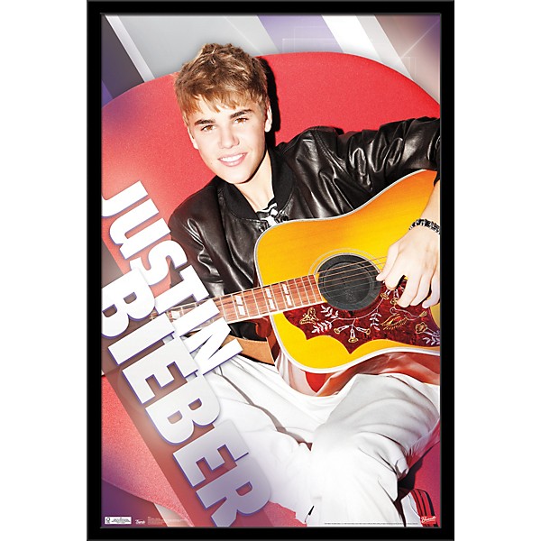 Trends International Justin Bieber - Relaxing Poster Framed Black