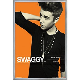 Trends International Justin Bieber - Swaggy Poster Framed Silver