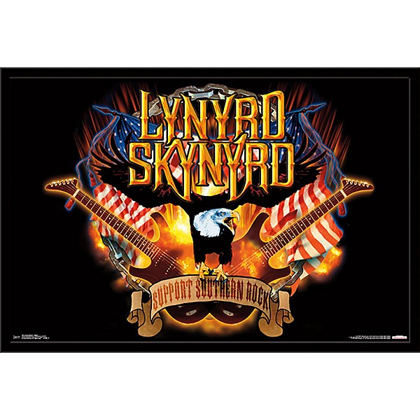 Trends International Lynyrd Skynyrd - Support Poster Framed Black
