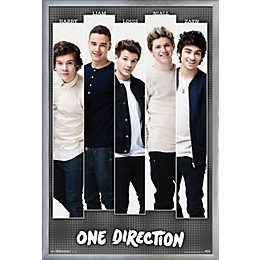 Trends International One Direction - Bars Poster Framed Silver
