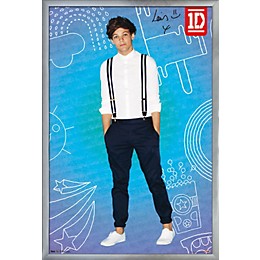 Trends International One Direction - Louis Pop Poster Framed Silver