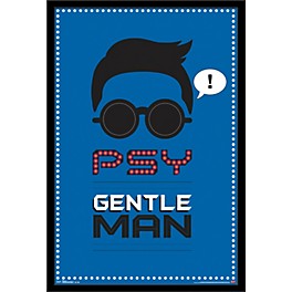 Trends International Psy - Gentlemen Poster Framed Black Trends International Psy - Gentlemen Poster Framed Black