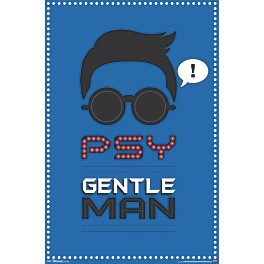 Trends International Psy - Gentlemen Poster Framed Black Trends International Psy - Gentlemen Poster Premium Unframed