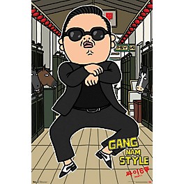 Trends International Psy - Animated Poster Framed Black Trends International Psy - Animated Poster Premium Unframed