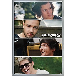 Trends International One Direction - Group Collage Poster Framed Silver