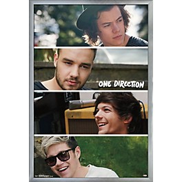 Trends International One Direction - Group Collage... Trends International One Direction - Group Collage Poster Framed Silver