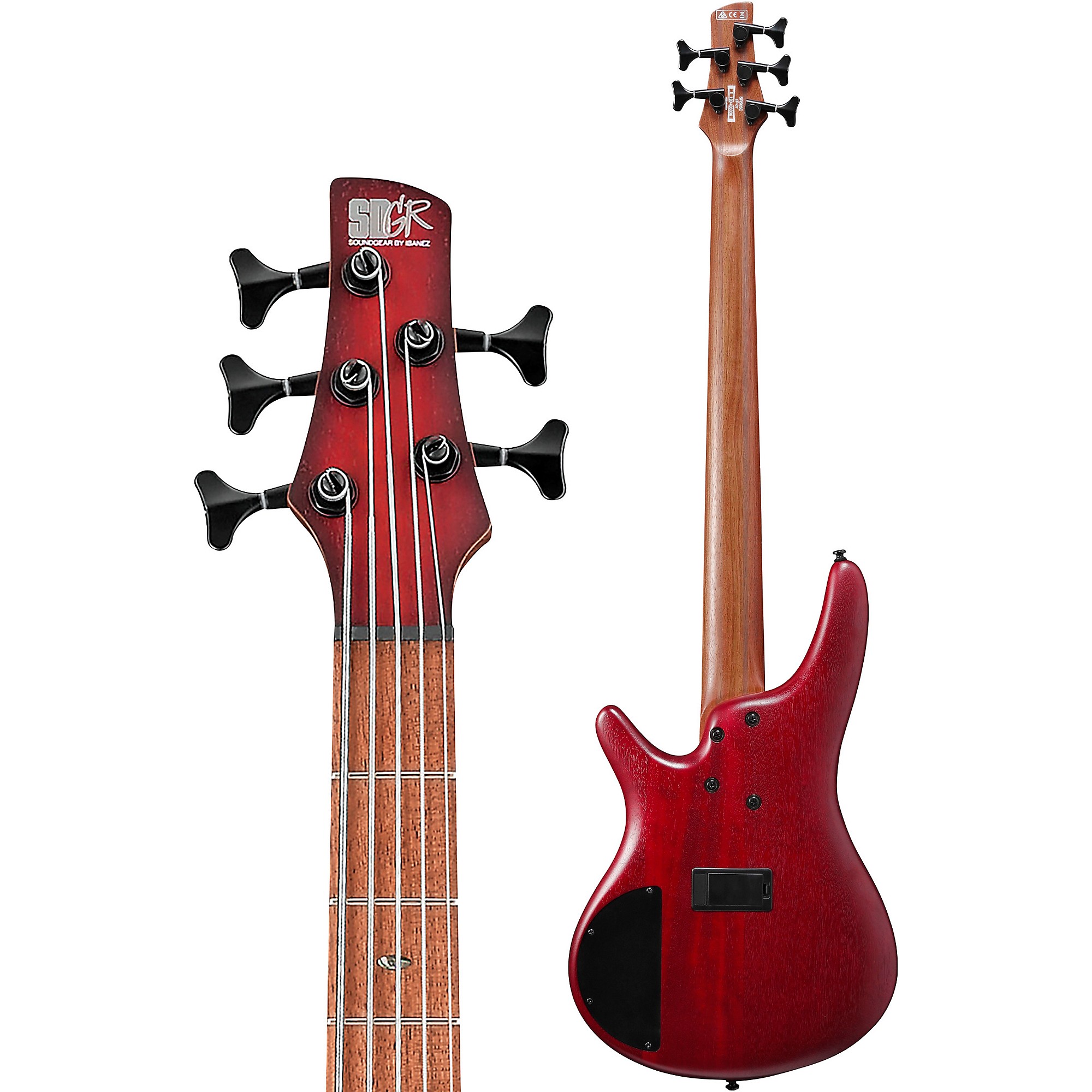 Ibanez SR500E 5-String Electric Bass Guitar Blackberry Sunburst Flat