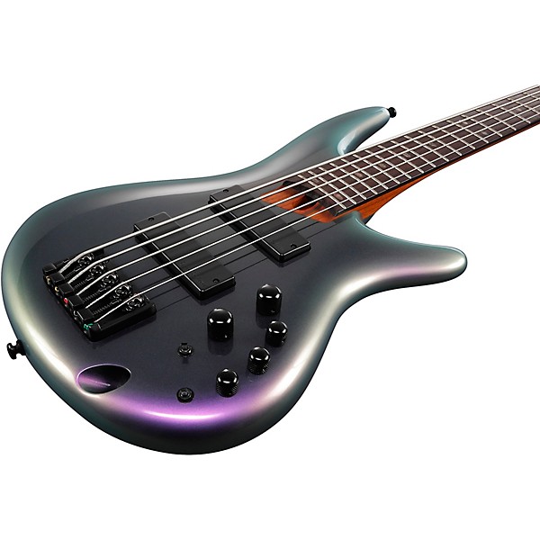 Ibanez SR505E 5-String Electric Bass Guitar Black Aurora Burst