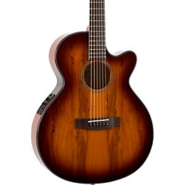Mitchell MX430 Spalted Maple Acoustic-Electric Guitar Whiskey Burst