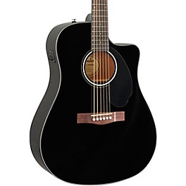 Fender CD-60SCE Dreadnought Acoustic-Electric Guitar Black Fender CD-60SCE Dreadnought Acoustic-Electric Guitar Black