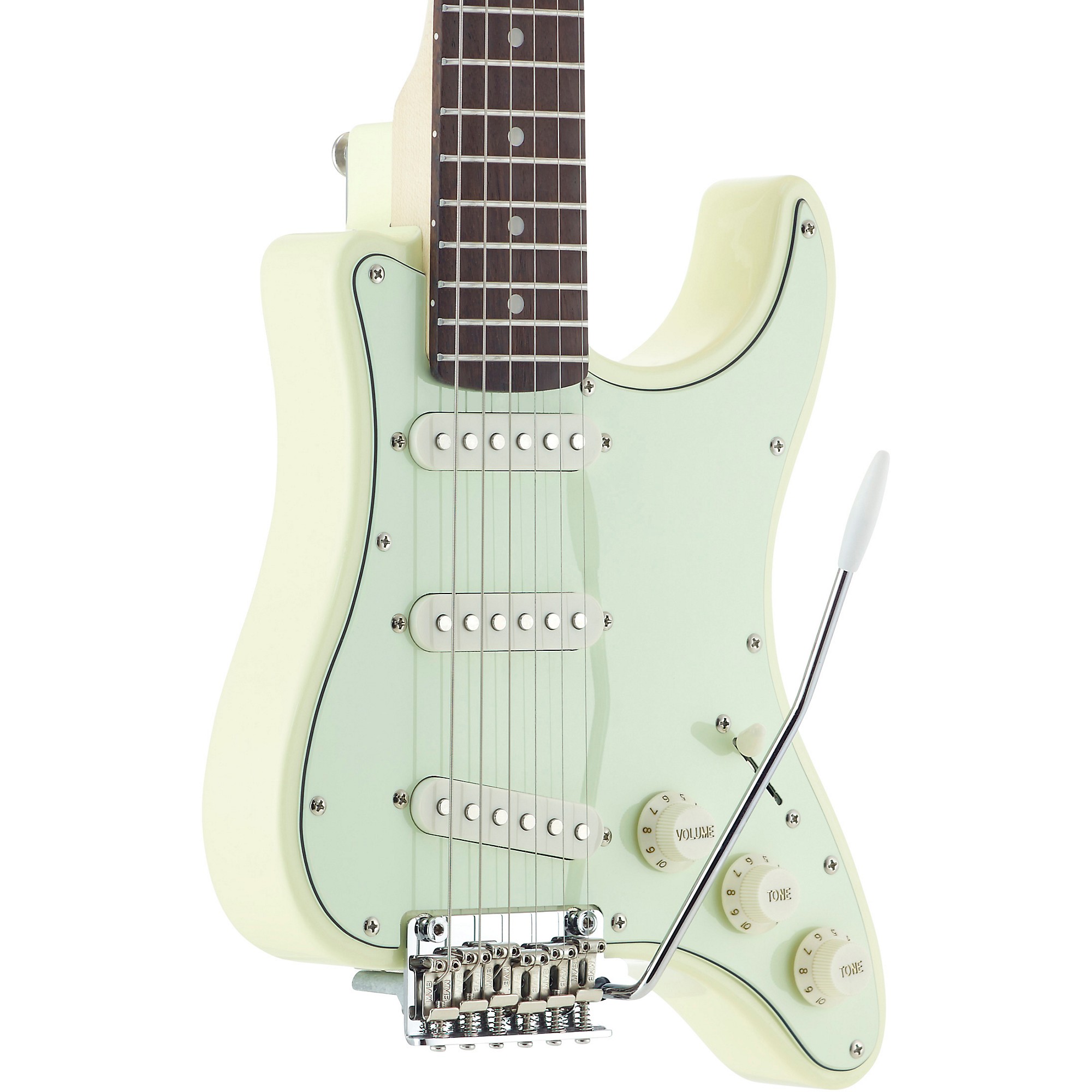 Traveler Guitar Travelcaster ホワイト/グリーン Traveler Guitar Travelcaster Deluxe Electric Travel Guitar Olympic
