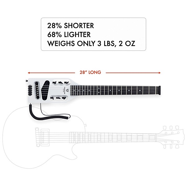 Traveler Guitar Ultra-Light Electric Travel Guitar Satin White