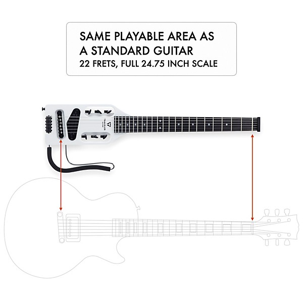 Traveler Guitar Ultra-Light Electric Travel Guitar Satin White