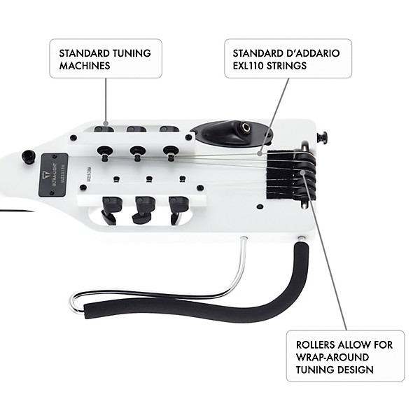 Traveler Guitar Ultra-Light Electric Travel Guitar Satin White