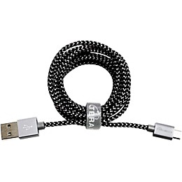 Tera Grand USB 2.0 C to A Braided Cable, 6' Black/White