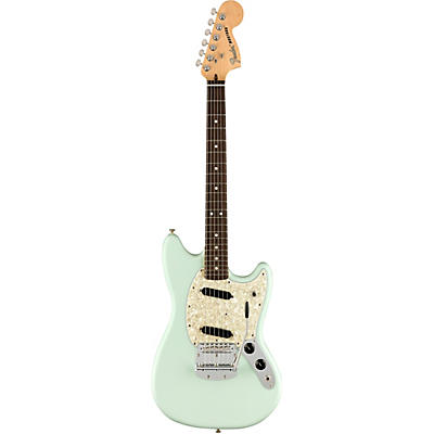 Fender American Performer Mustang Rosewood Fingerboard Electric Guitar Satin Sonic Blue for sale
