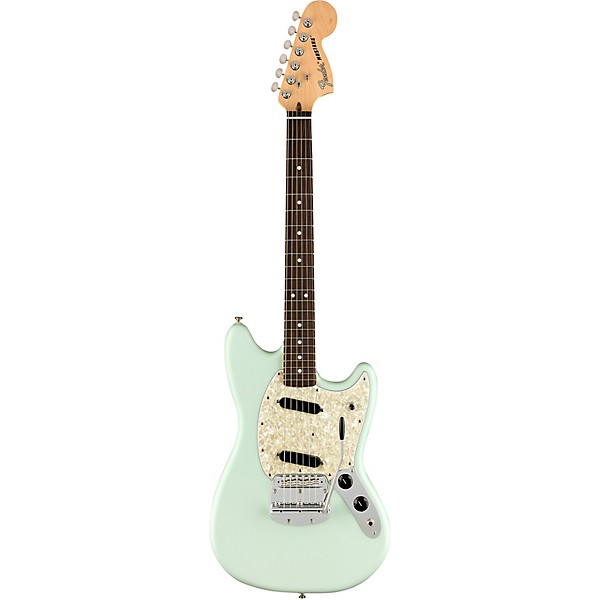 Fender American Performer Mustang Rosewood Fingerboard Electric Guitar Satin Sonic Blue