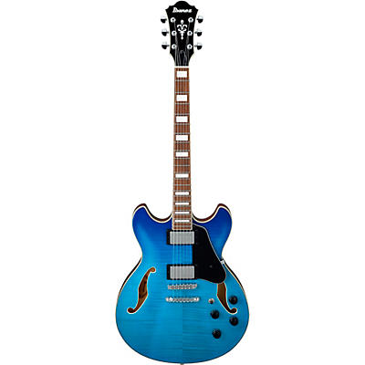 Ibanez As73fm Artcore Semi-Hollow Electric Guitar Azure Blue Gradation for sale