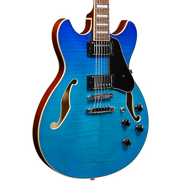 Ibanez AS73FM Artcore Semi-Hollow Electric Guitar Azure Blue Gradation ...