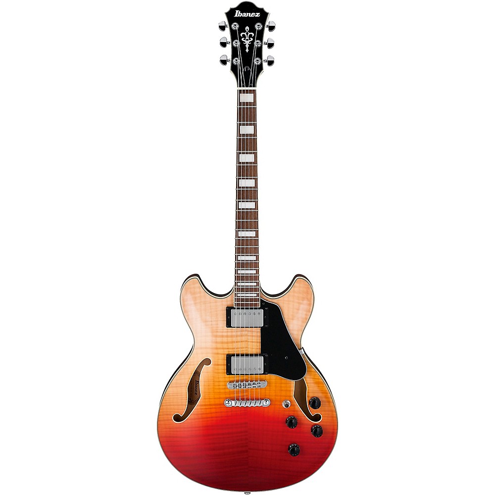 Ibanez As73fm Artcore Semi-Hollow Electric Guitar Transparent Autumn Fade