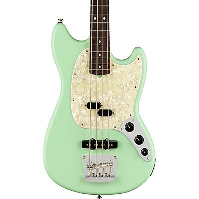 Fender American Performer Mustang Bass Rosewood Fingerboard Satin Seafoam Green for sale