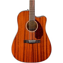 Fender CD-140SCE All-Mahogany Dreadnought Acoustic-Electric Guitar with Case Mahogany