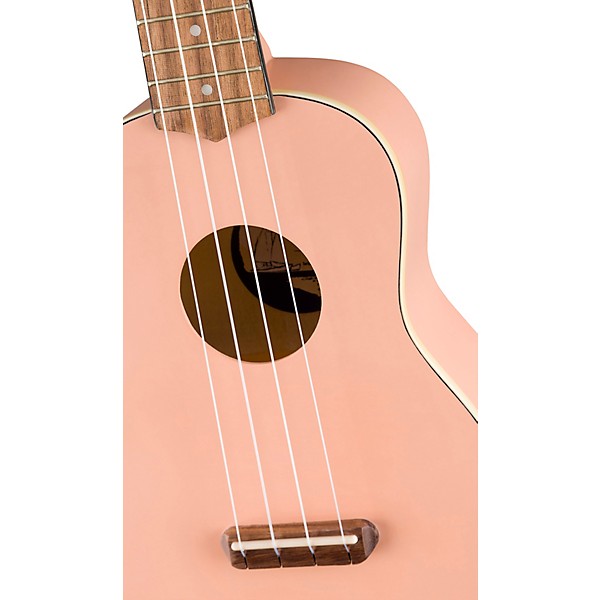 Fender Venice Soprano Ukulele Walnut Fingerboard Shell Pink